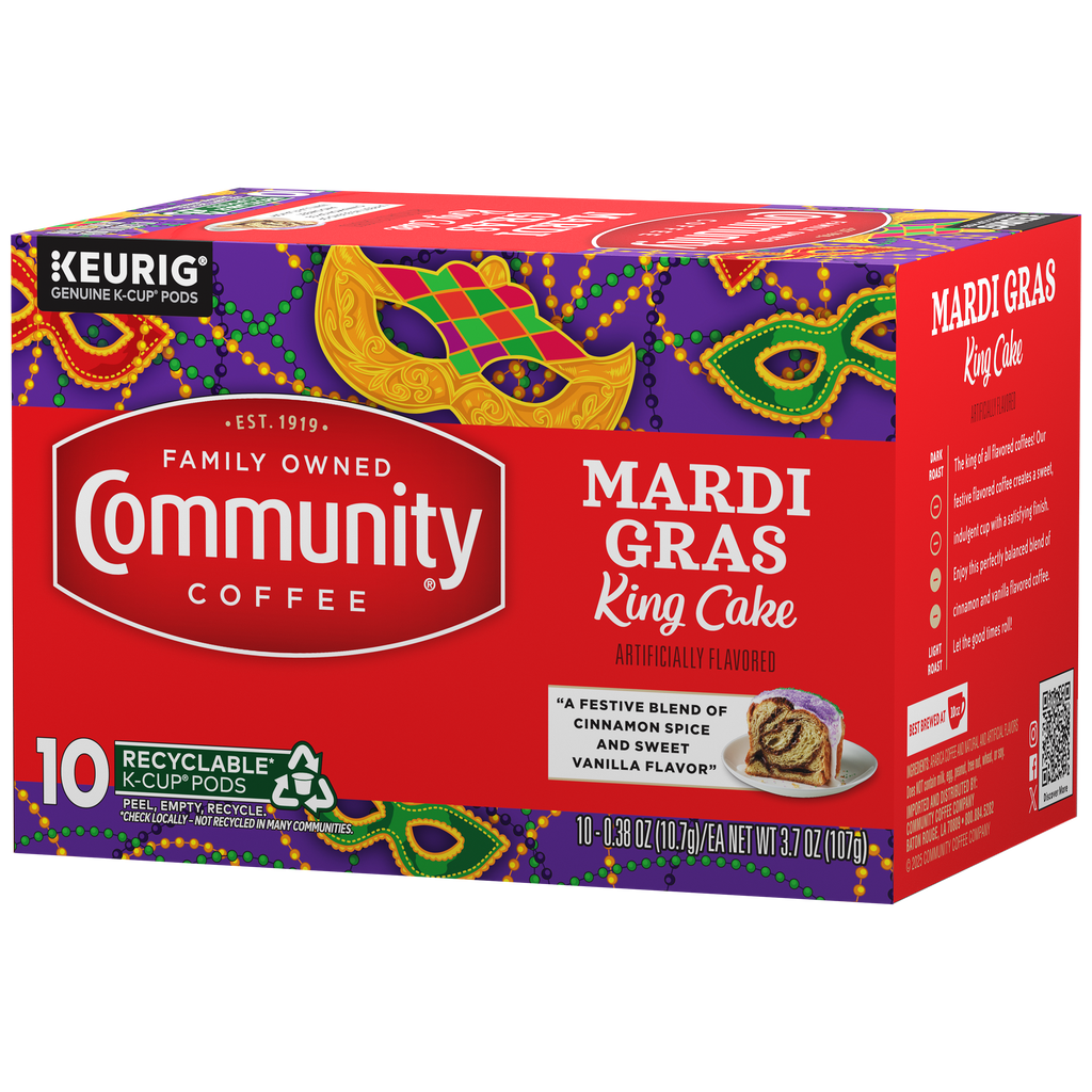 Mardi Gras King Cake K-Cup® Pods | Community Coffee