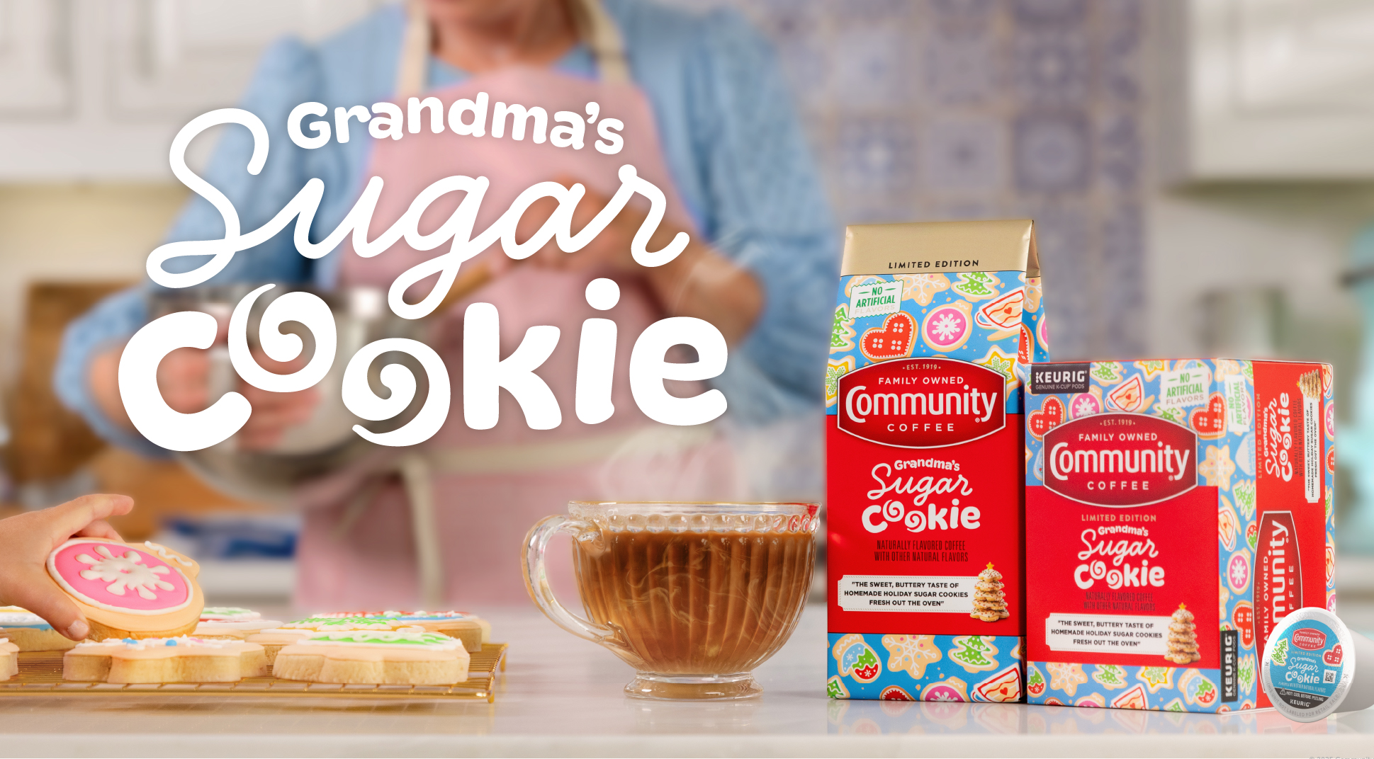 GSC Website AssetsArtboard 11_1 Grandma's Sugar Cookie sitting on kitchen counter